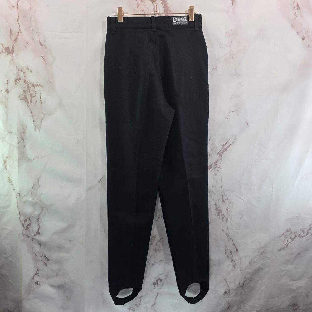 Vintage Western Jeans Womens 26 X 30 Black Bareback Stirrup High Denim 80s 90s